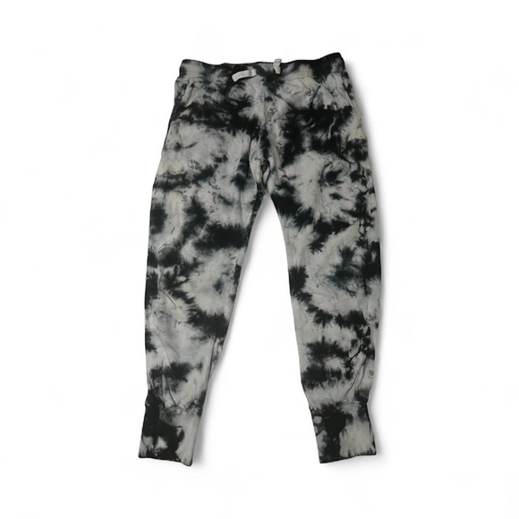 Mono B Pants - Mono B Black and Gray Tie-Dye Joggers